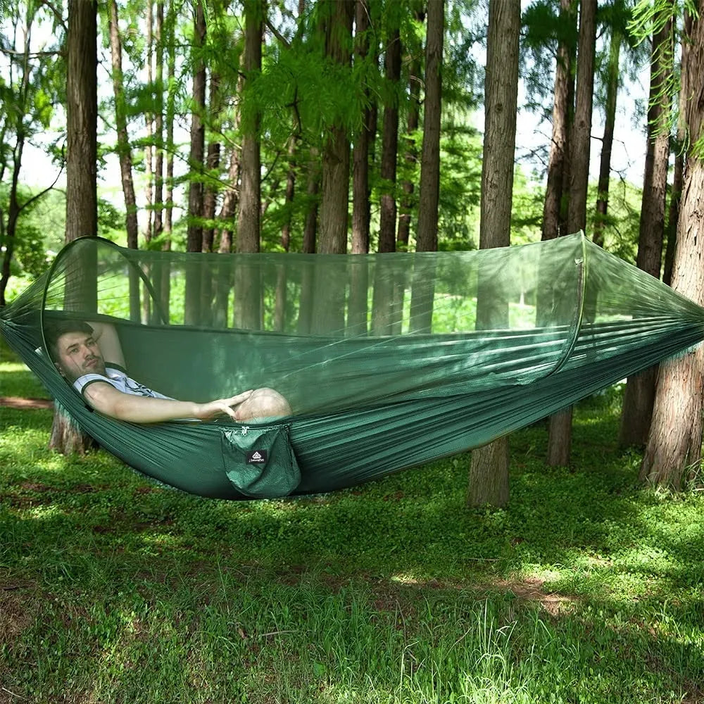 NATUREFUN hamakas be skersinio, žalias, 300 kg, 275 x 140 cm