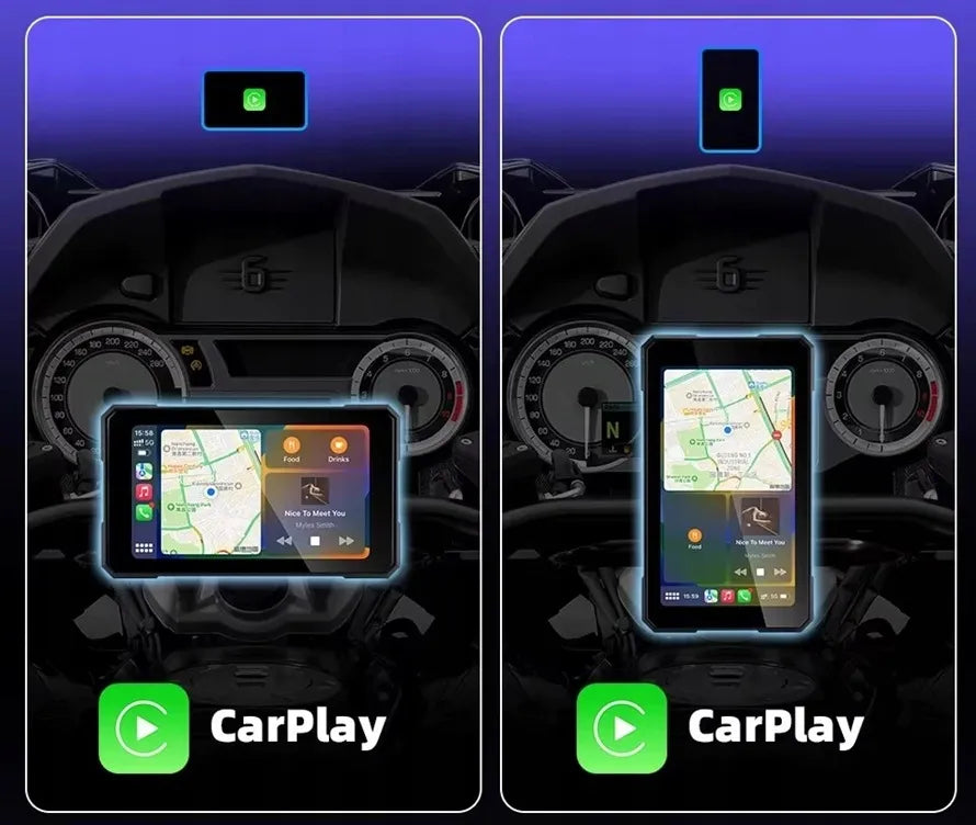NAVTICA Saturn 5 colių išmanusis motociklo ekranas su belaidžiu „CarPlay“ ir „Android Auto“