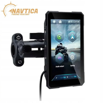 NAVTICA Saturn 5 colių išmanusis motociklo ekranas su belaidžiu „CarPlay“ ir „Android Auto“