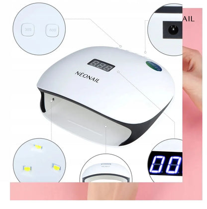 NEONAIL LED UV nagų lempa 36W/48 su LCD ekranu