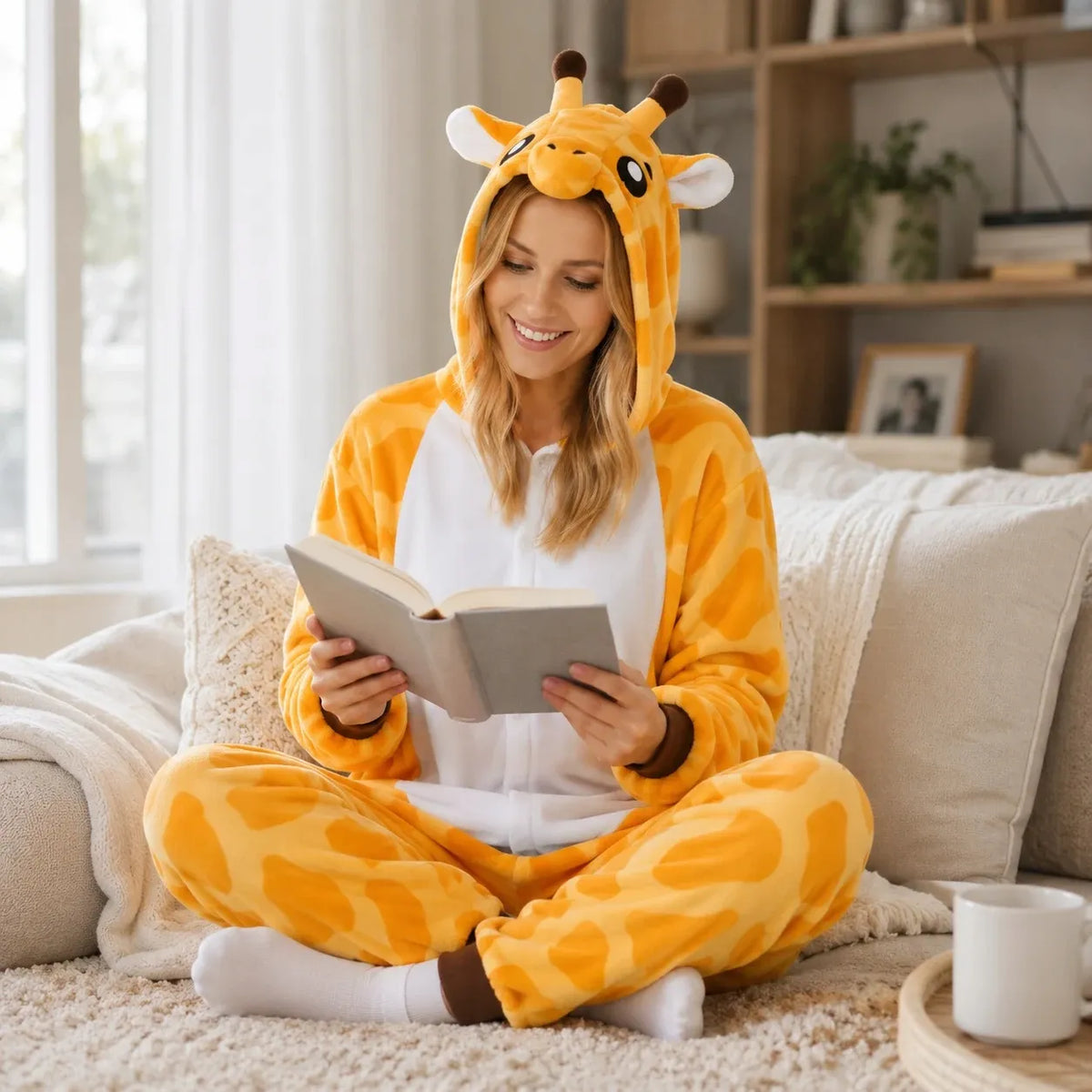 „nerd hunters“ žirafos kigurumi tipo pižama, XL, 175–185 cm
