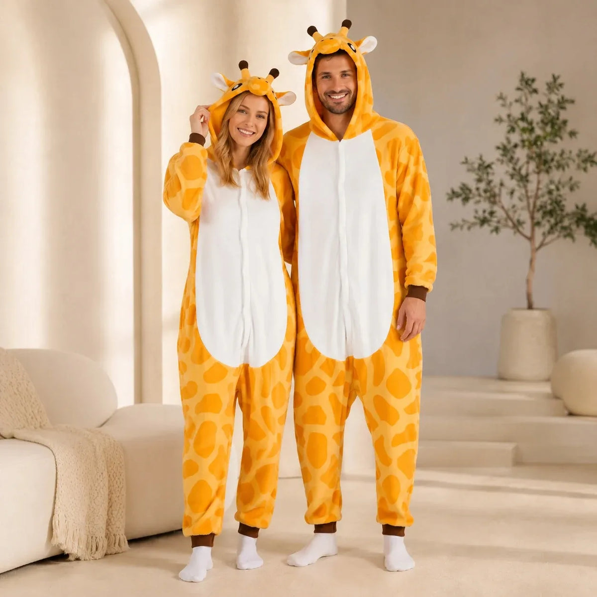 „nerd hunters“ žirafos kigurumi tipo pižama, XL, 175–185 cm