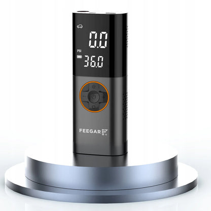 Nešiojama elektrinė padangų pompa Feegar, 12V automobilinis kompresorius su LED