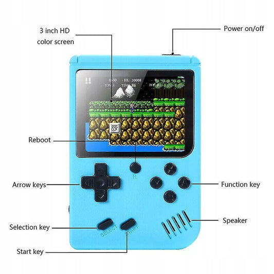 Nešiojama žaidimų konsolė JYSafora Game Boy su 500 žaidimų – puiki gimtadienio dovana