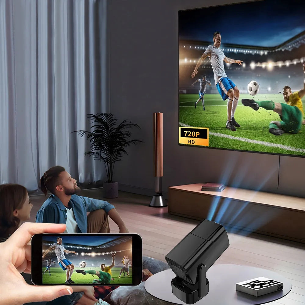 Nešiojamasis „BLOW“ projektorius „Android Smart TV“ su „Wi-Fi“, juodas, 720p, su garsiakalbiu