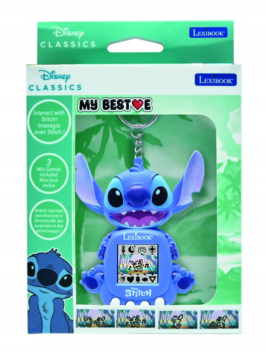 Nešiojamoji konsolė „Disney Stitch My Best-E“, LCD ekranas, 3 žaidimai, kaip „Tamagotchi“