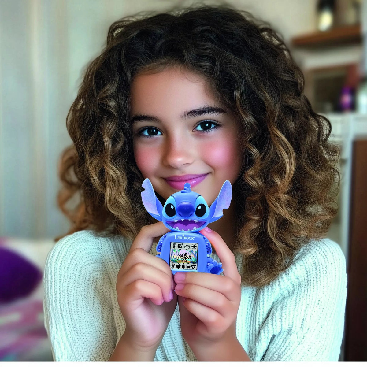 Nešiojamoji konsolė „Disney Stitch My Best-E“, LCD ekranas, 3 žaidimai, kaip „Tamagotchi“