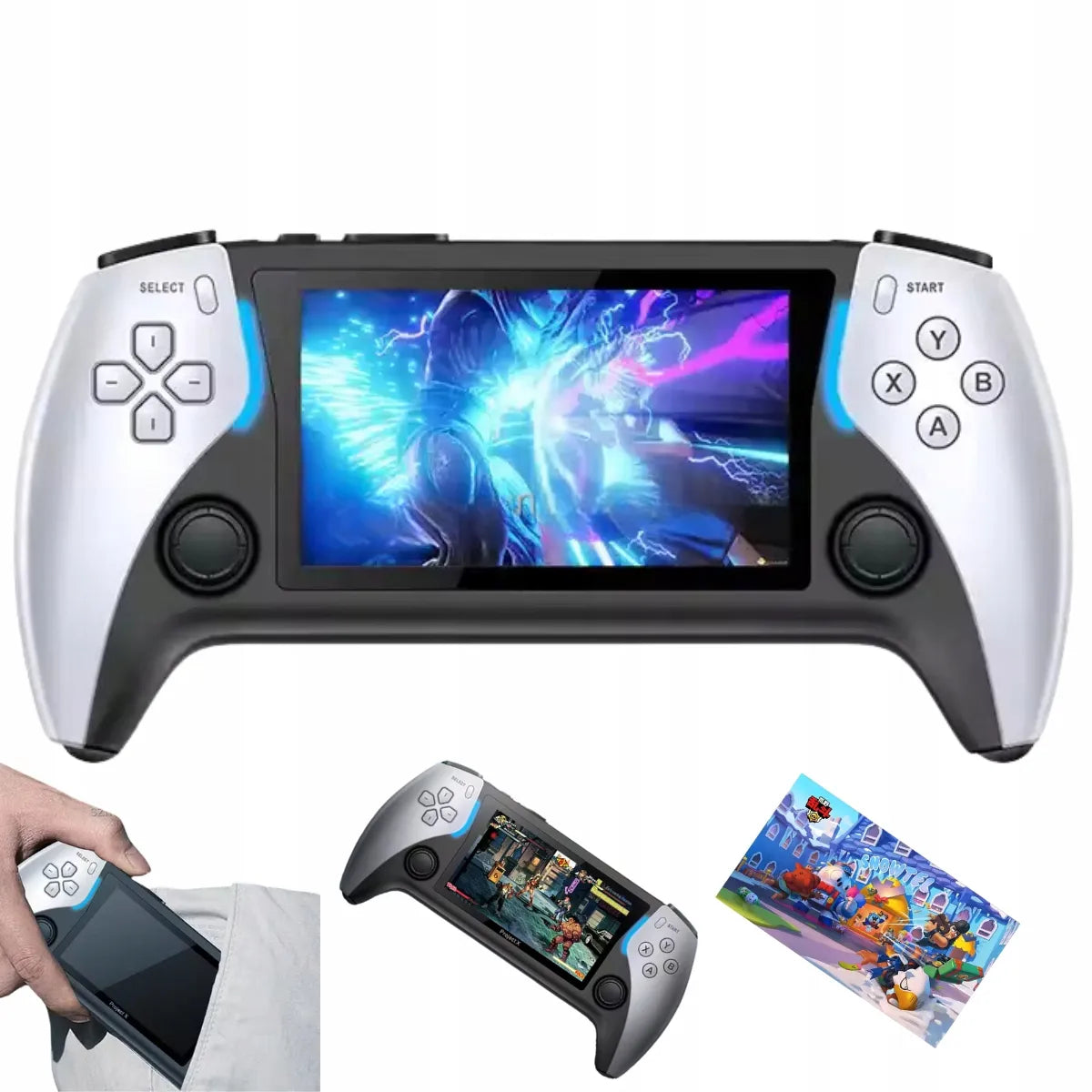 Nešiojamoji žaidimų konsolė PRX, 40 000 žaidimų, 128 GB, PS5 Project X HD Arcade