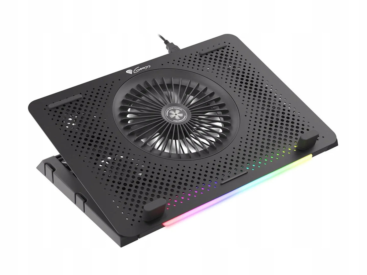 Nešiojamojo kompiuterio aušinimo stovas Genesis Oxid 450 RGB, 15,6 col., su ventiliatoriais