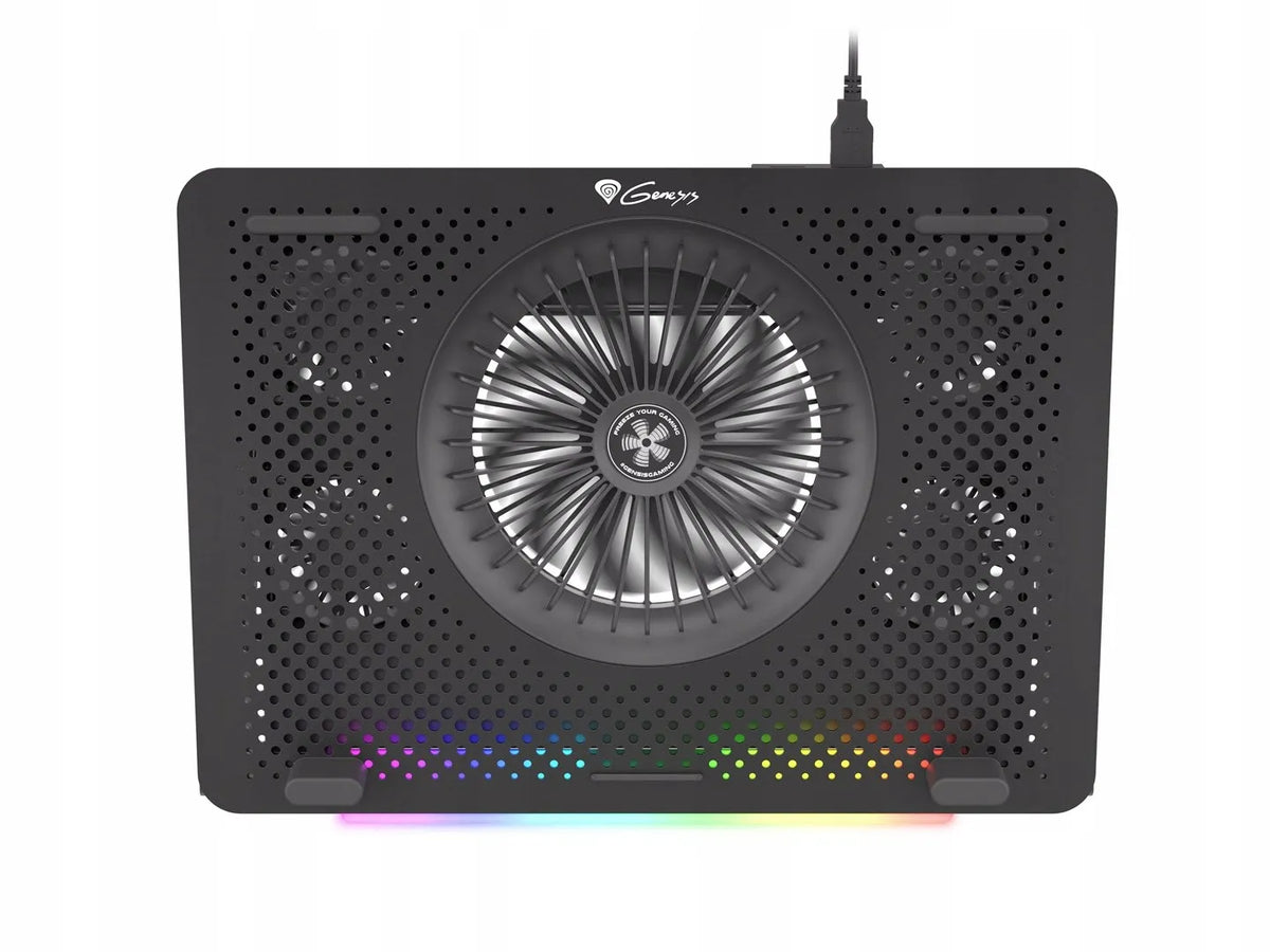 Nešiojamojo kompiuterio aušinimo stovas Genesis Oxid 450 RGB, 15,6 col., su ventiliatoriais