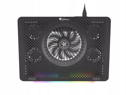 Nešiojamojo kompiuterio aušinimo stovas Genesis Oxid 450 RGB, 15,6 col., su ventiliatoriais