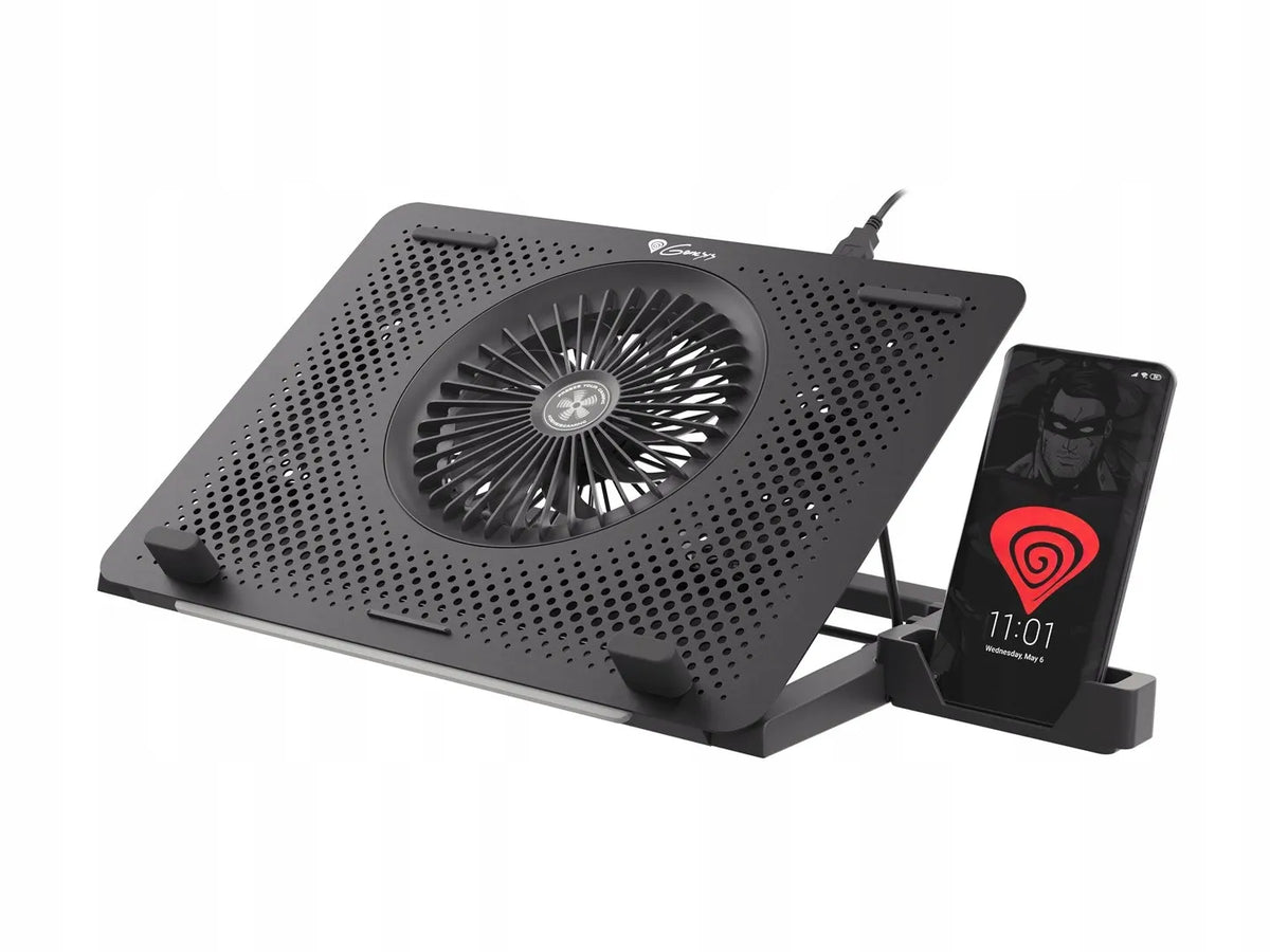 Nešiojamojo kompiuterio aušinimo stovas Genesis Oxid 450 RGB, 15,6 col., su ventiliatoriais
