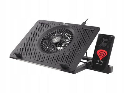 Nešiojamojo kompiuterio aušinimo stovas Genesis Oxid 450 RGB, 15,6 col., su ventiliatoriais