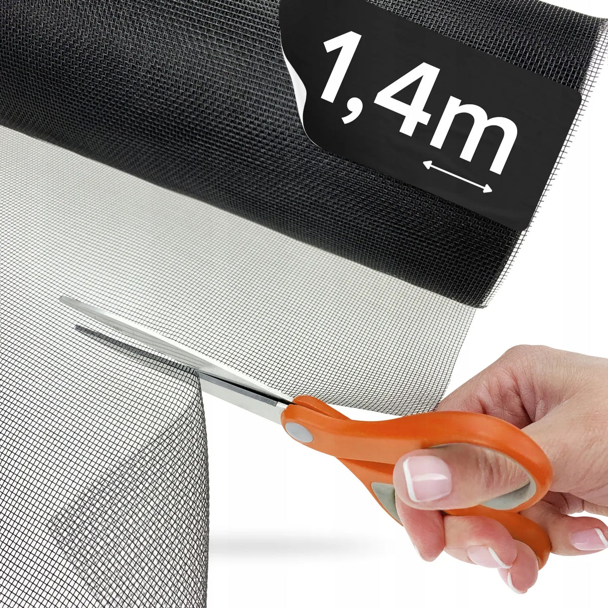 NextHook JUODAS tinklas metrais 1,4m x 1m MOSKITINIS tinklelis iš stiklo pluošto