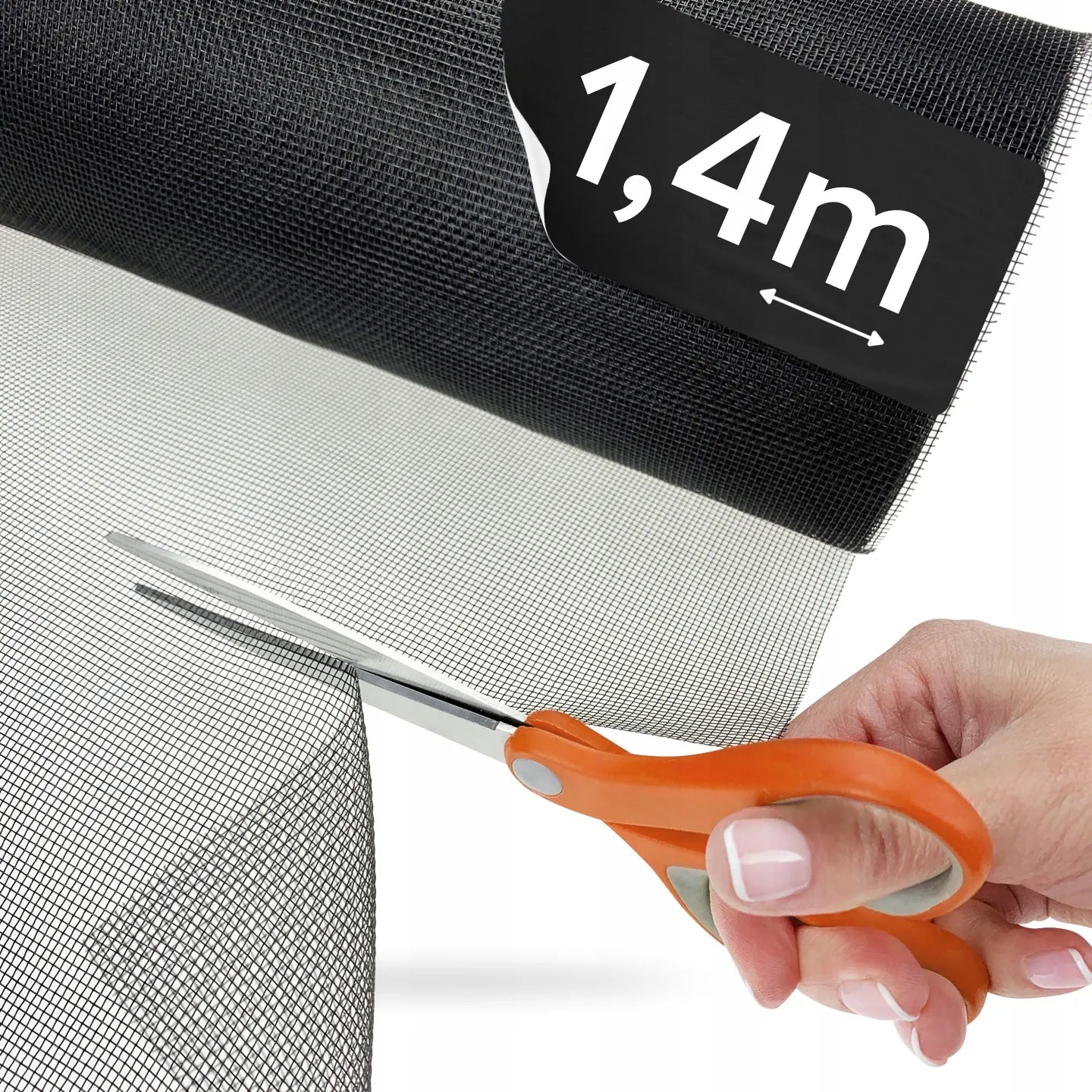 NextHook JUODAS tinklas metrais 1,4m x 1m MOSKITINIS tinklelis iš stiklo pluošto