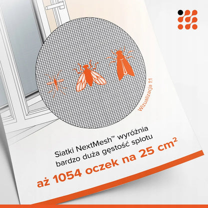 NextHook juodas tinklelis metrais 3.0m x 1m MOSKITAS stiklo pluoštas PREMIUM