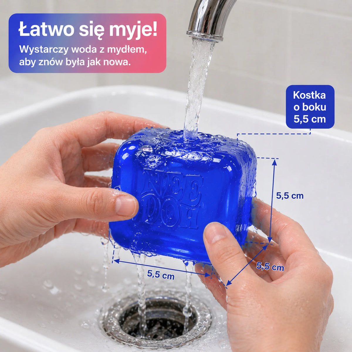 Nice Cube antistresinis kubas, žalios spalvos