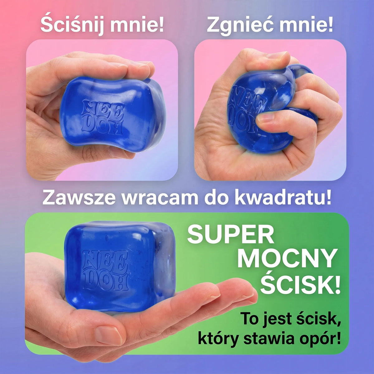 Nice Cube antistresinis kubas, žalios spalvos