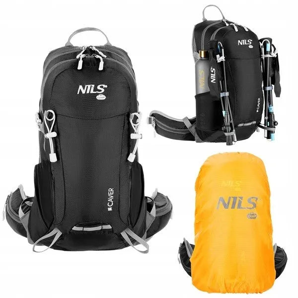 „Nils Camp NC1950 Caver“ juoda turistinė kuprinė, 18 l