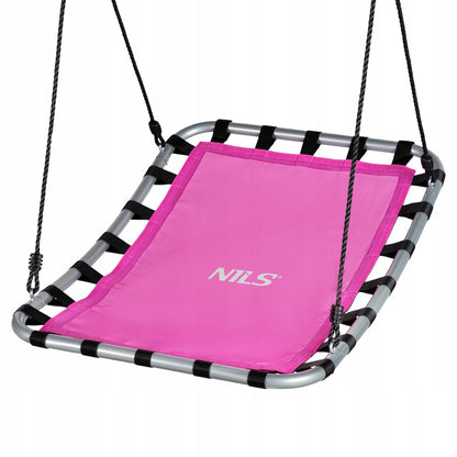 Nils Camp pakabinamos sodo sūpynės 76 x 102 cm GANDRO LIZDAS rožinės