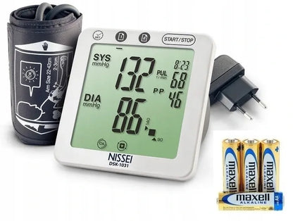 Nissei DSK-1031 žasto kraujospūdžio matuoklis su maitinimo adapteriu