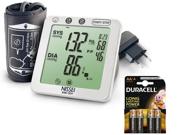 Nissei DSK-1031 žasto kraujospūdžio matuoklis su maitinimo adapteriu