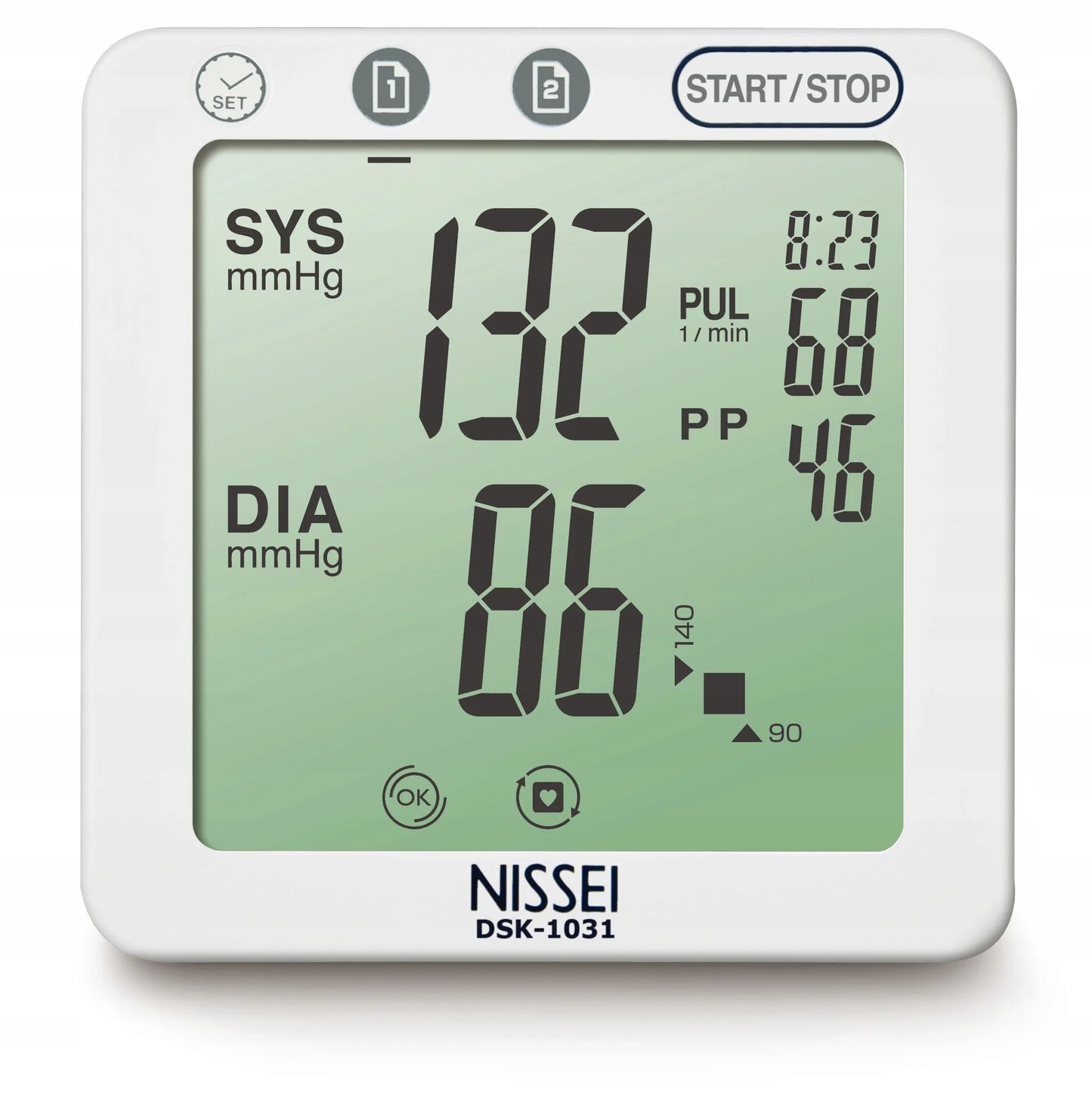 Nissei DSK-1031 žasto kraujospūdžio matuoklis su maitinimo adapteriu