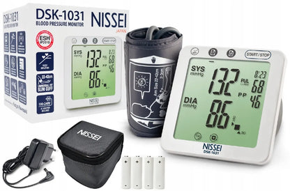 Nissei DSK-1031 žasto kraujospūdžio matuoklis su maitinimo adapteriu