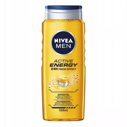 NIVEA MEN vyriškas dušo gelis – kūno prausiklis 500ml x5 + DOVANA