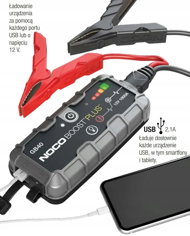 NOCO GB40 ličio jonų paleidimo įrenginys, 12 V, 1000 A