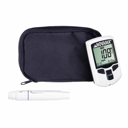 NOVAMA Gliukomatis MULTICHECK PRO+ CHOLESTEROLIS ŠLAPIMO RŪGŠTIS GLIUKOZĖ CUKRUS