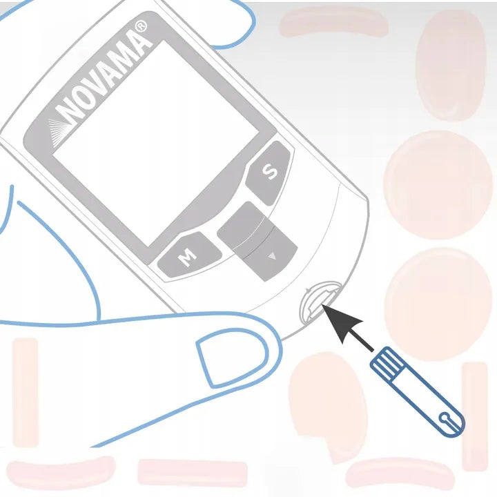 NOVAMA Gliukomatis MULTICHECK PRO+ CHOLESTEROLIS ŠLAPIMO RŪGŠTIS GLIUKOZĖ CUKRUS