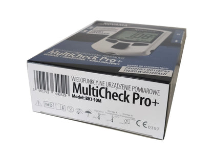 NOVAMA Gliukomatis MULTICHECK PRO+ CHOLESTEROLIS ŠLAPIMO RŪGŠTIS GLIUKOZĖ CUKRUS
