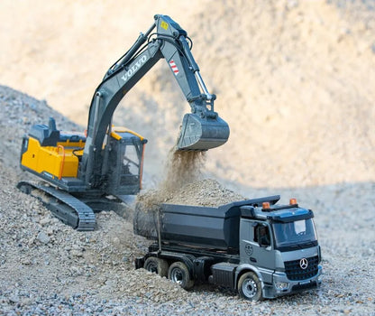 Nuotoliniu būdu valdoma metalinė savivartė „Mercedes Arocs“, 1:20 mastelis