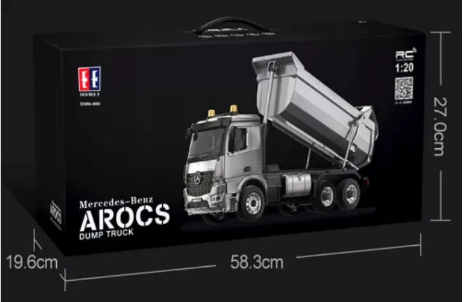 Nuotoliniu būdu valdoma metalinė savivartė „Mercedes Arocs“, 1:20 mastelis