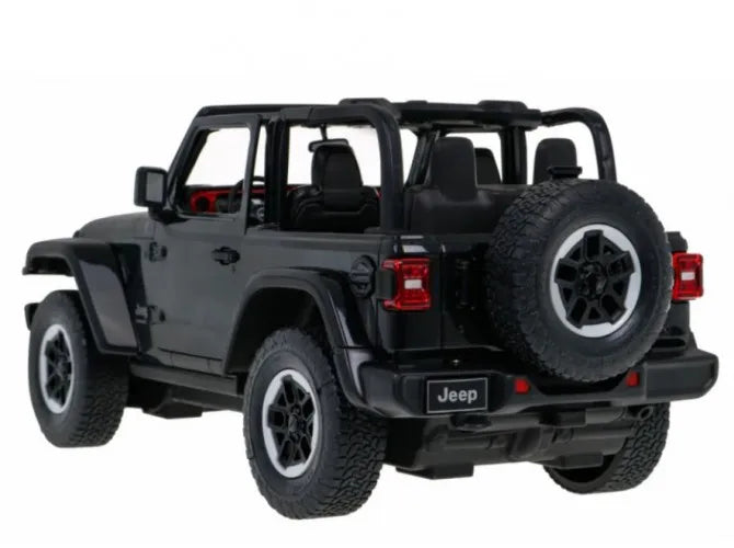 Nuotoliniu būdu valdomas automobilis Coil Jeep Wrangler RS, juodas, 1:14