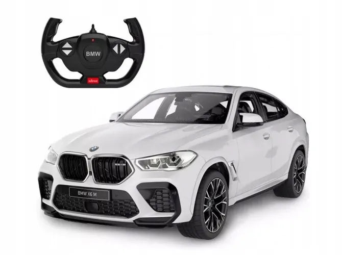 Nuotoliniu būdu valdomas automobilis RC „Rastar“ BMW X6 M su LED žibintais, baltas