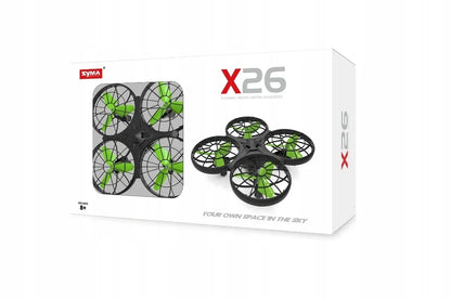 Nuotoliniu būdu valdomas dronas SYMA X26 su jutikliais