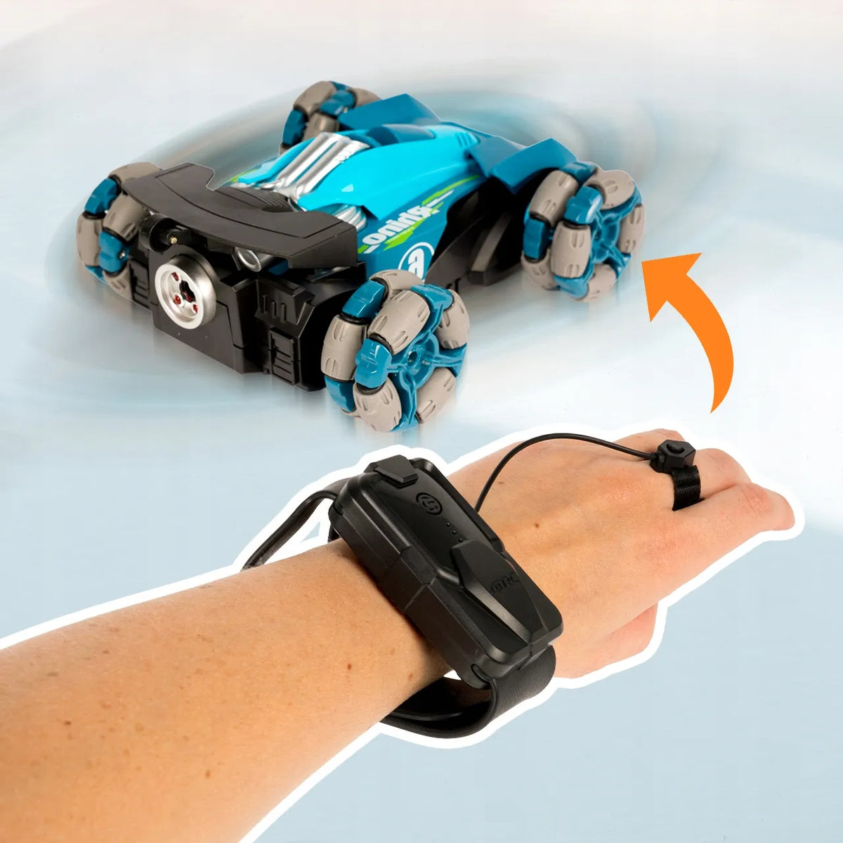 Nuotoliniu būdu valdomas RC automobilis „MalPlay“ su gestų valdymu, driftu, 360° apsisukimu, 4×4 pavara ir šviesomis