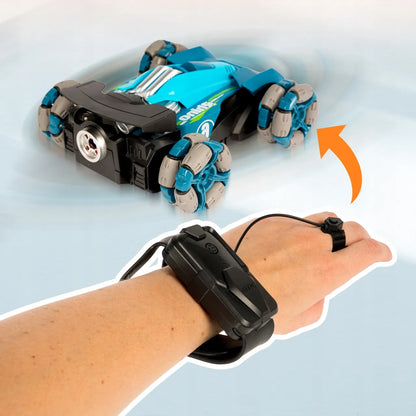 Nuotoliniu būdu valdomas RC automobilis „MalPlay“ su gestų valdymu, driftu, 360° apsisukimu, 4×4 pavara ir šviesomis