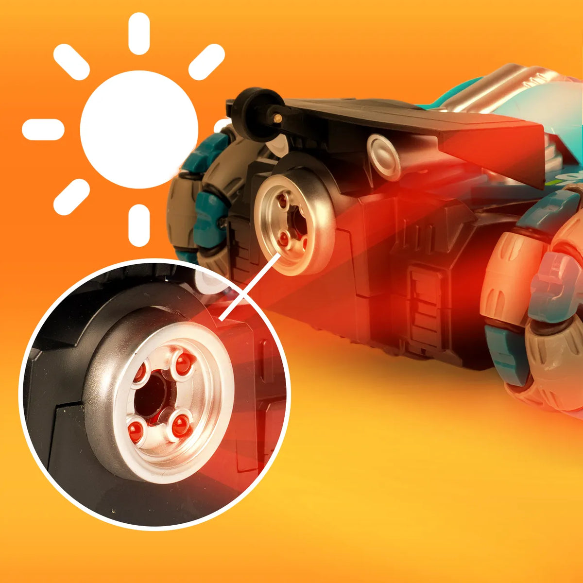 Nuotoliniu būdu valdomas RC automobilis „MalPlay“ su gestų valdymu, driftu, 360° apsisukimu, 4×4 pavara ir šviesomis