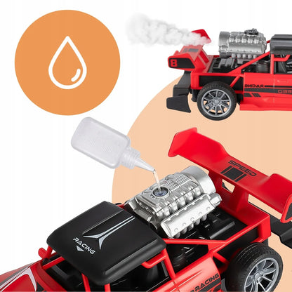 Nuotoliniu būdu valdomas RC Drift automobilis MalPlay su LED šviesomis ir garų efektu