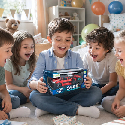 Nuotoliniu būdu valdomas RC Drift automobilis MalPlay su LED šviesomis ir garų efektu