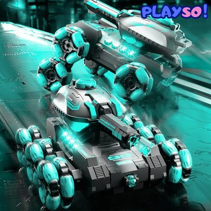 Nuotoliniu būdu valdomas RC tankas „Heckermann HD5055“, mėlynas