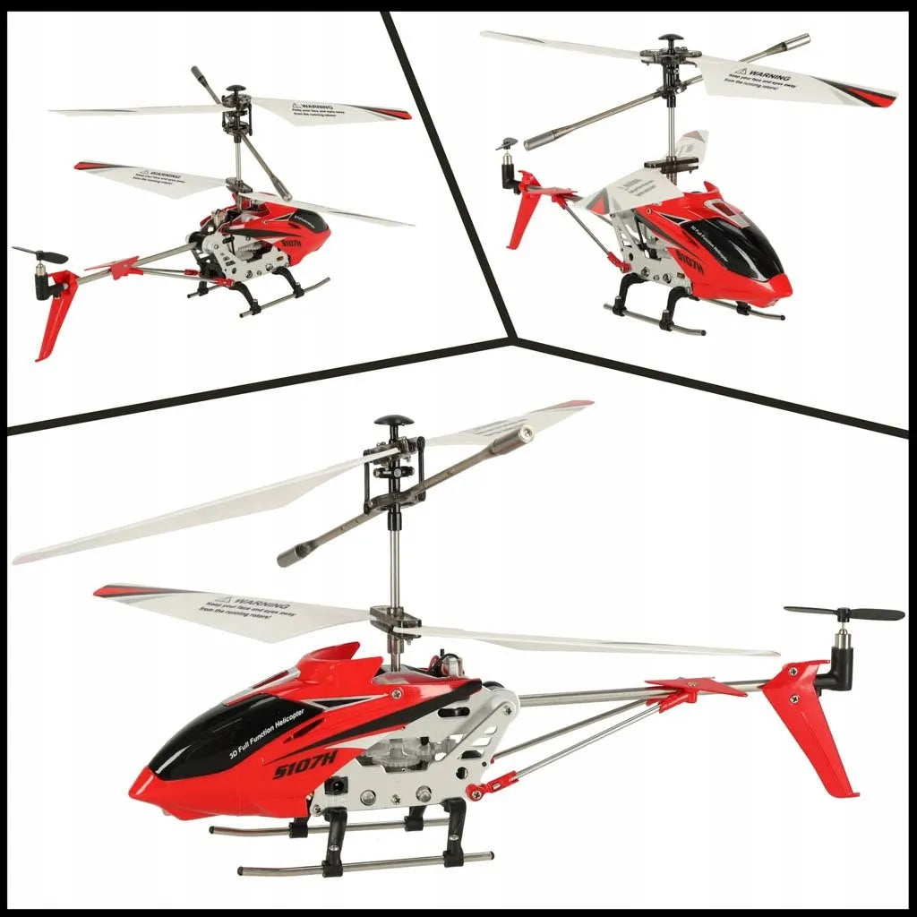 Nuotoliniu būdu valdomas sraigtasparnis SYMA S107H 2,4 GHz RTF, raudonas