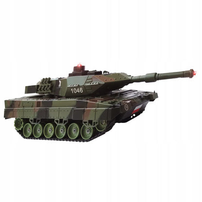 Nuotoliniu būdu valdomas tankas „Leopard 2“ RC, 1:18 mastelio, lenkiška versija