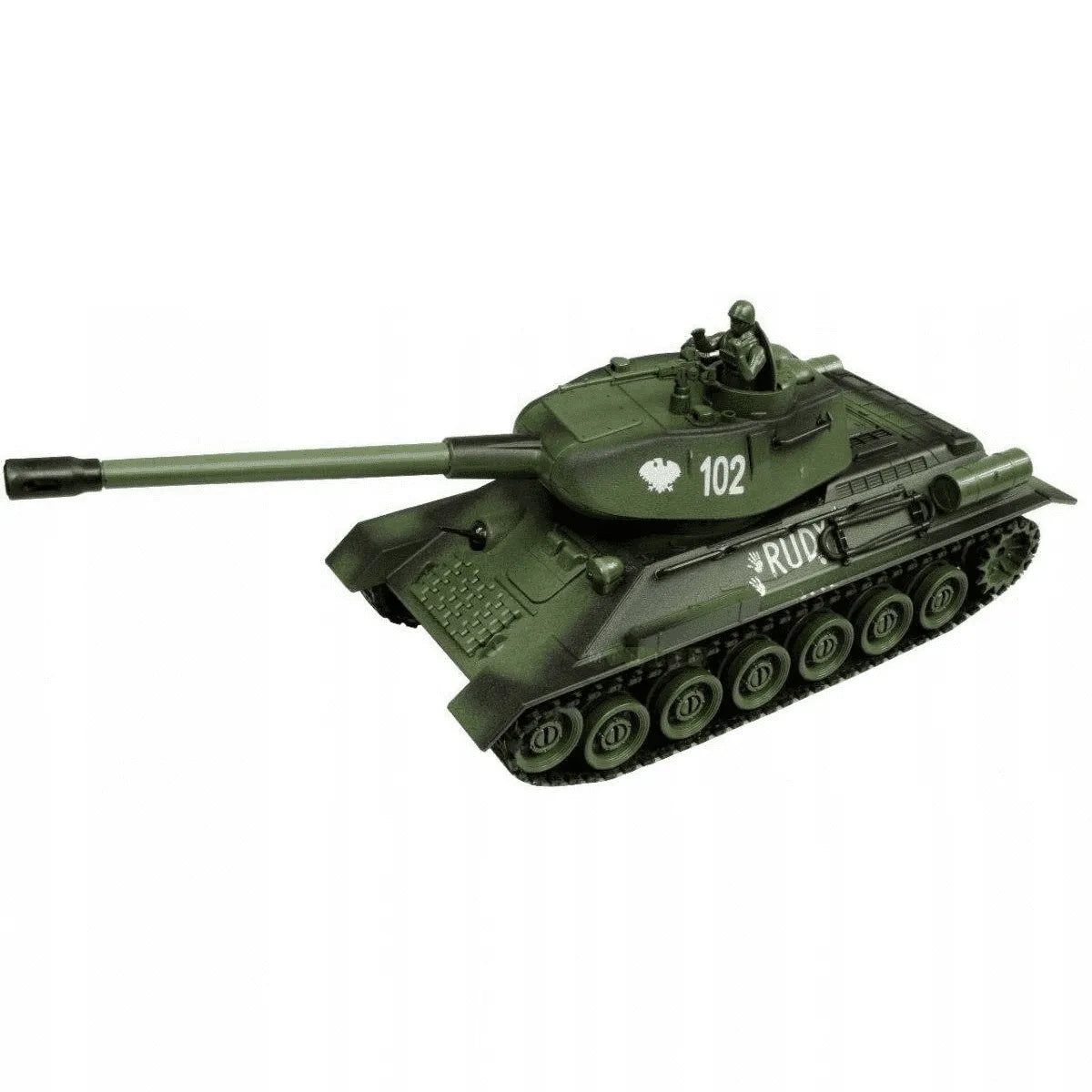Nuotoliniu būdu valdomas tankas „Rudy 102“ T-34, su akumuliatoriumi