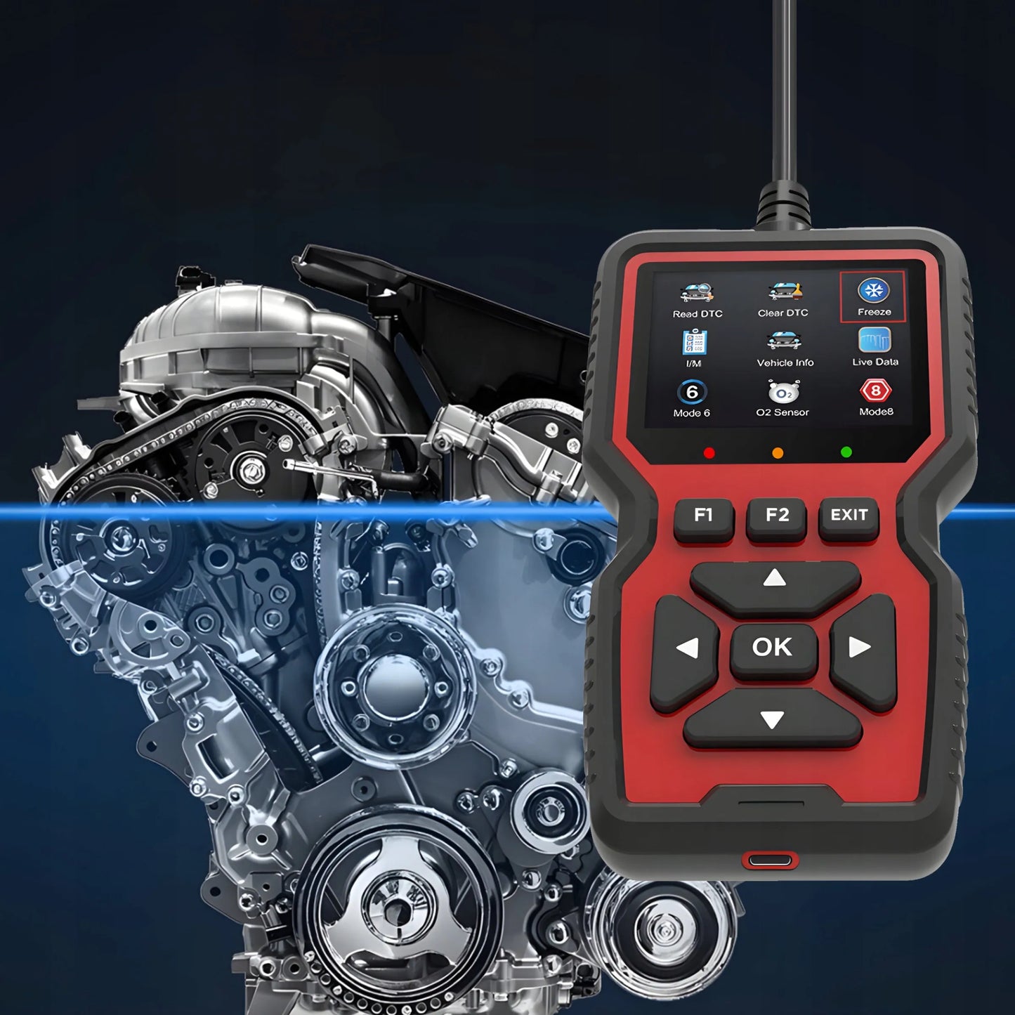 OBD2 diagnostinis testeris, universalus automobilio skeneris RETOO