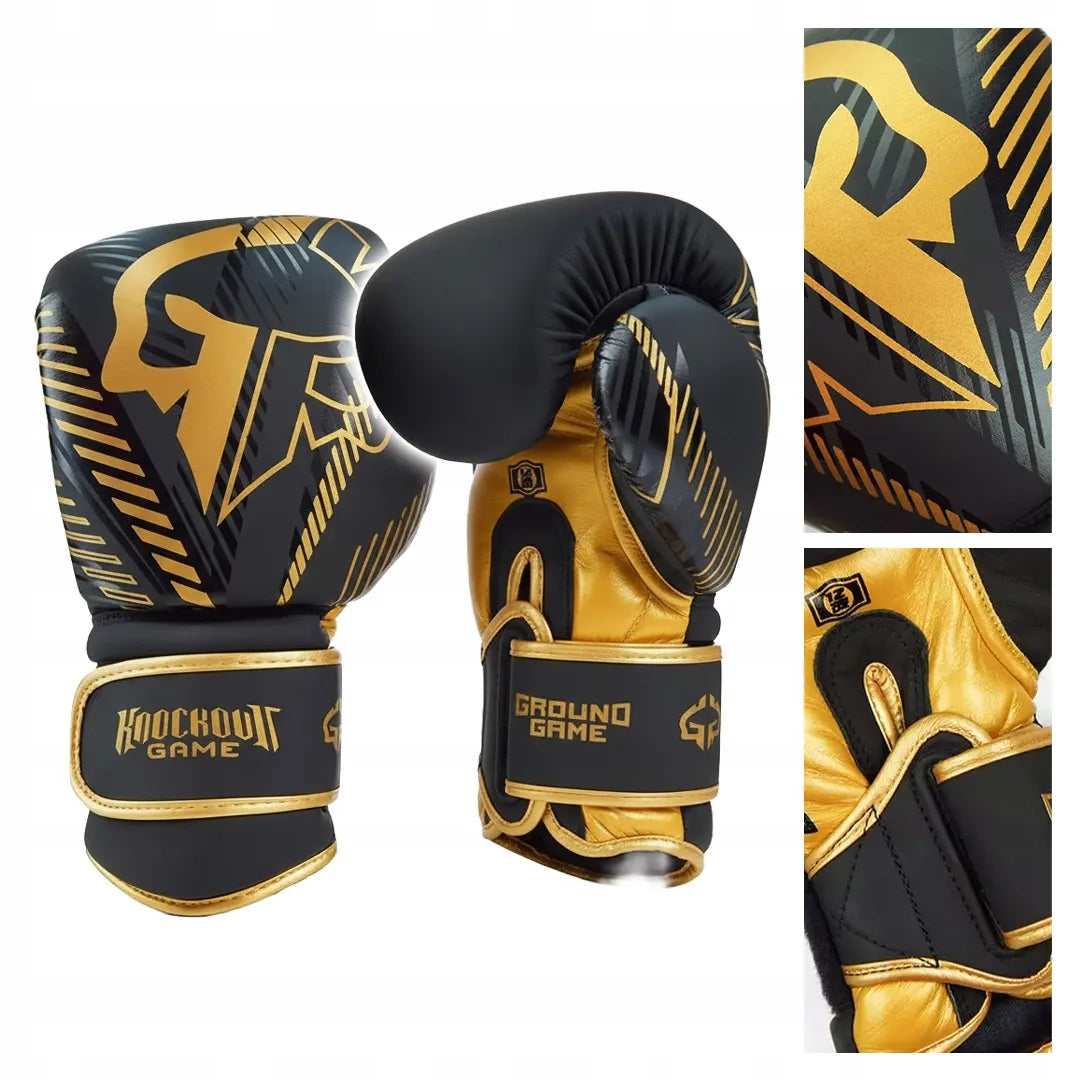 Odinės bokso pirštinės Ground Game Bling treniruotėms - 12 oz