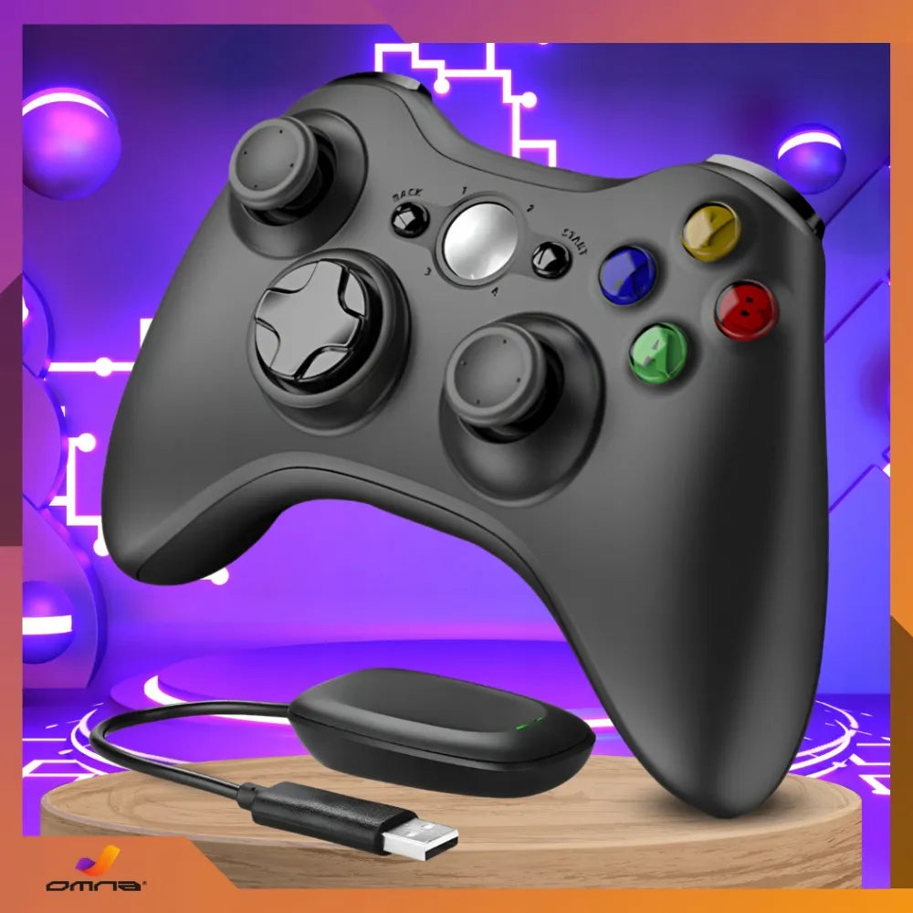 „Omna“ belaidis „Xbox 360“ valdiklis PC, su vibracija ir USB adapteriu